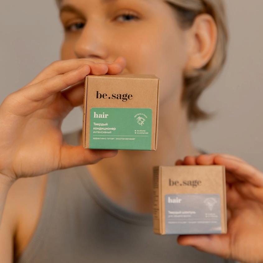 BE.SAGE Натуральный твердый шампунь Jasmine для объема волос – фото 2