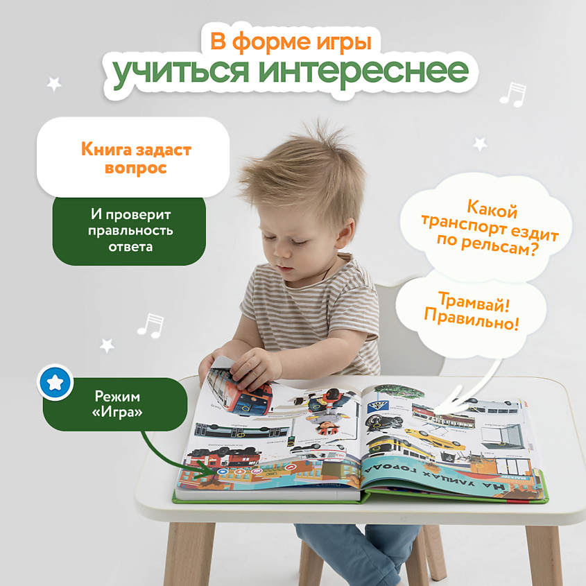 BERTTOYS Говорящая книга для детей Большая Нажималка Я и Мир Вокруг – фото 7