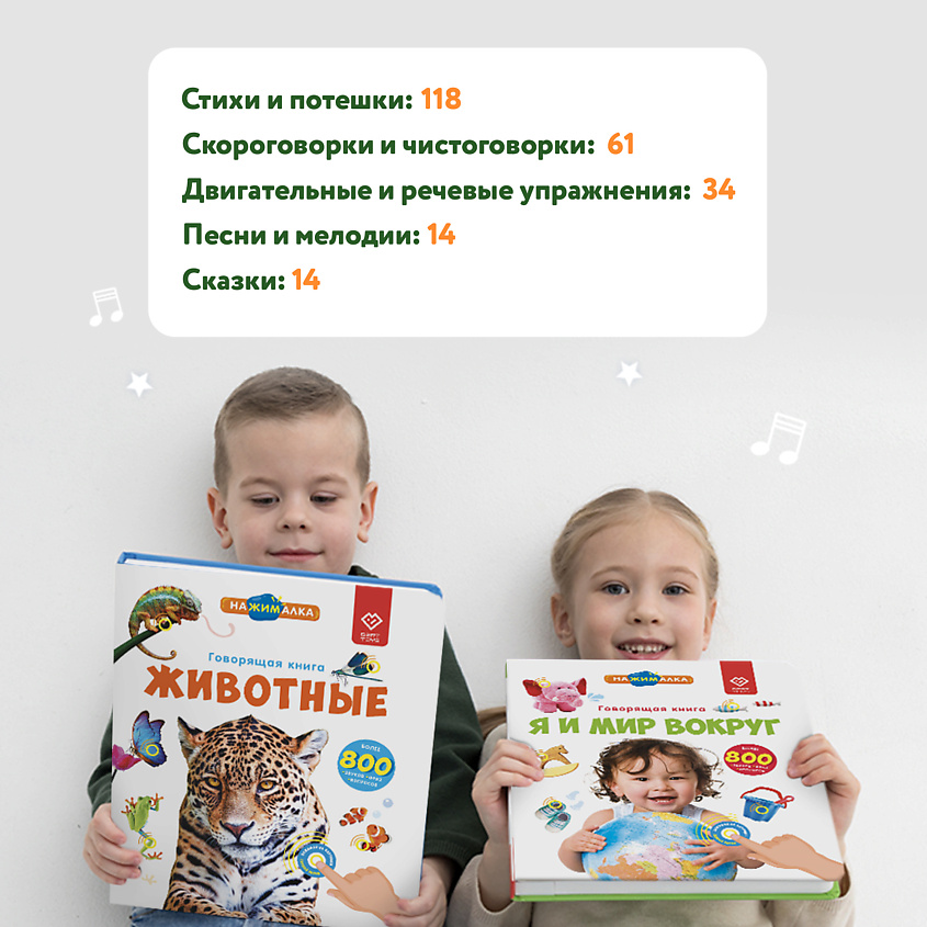 BERTTOYS Говорящая книга для детей Большая Нажималка Я и Мир Вокруг – фото 10