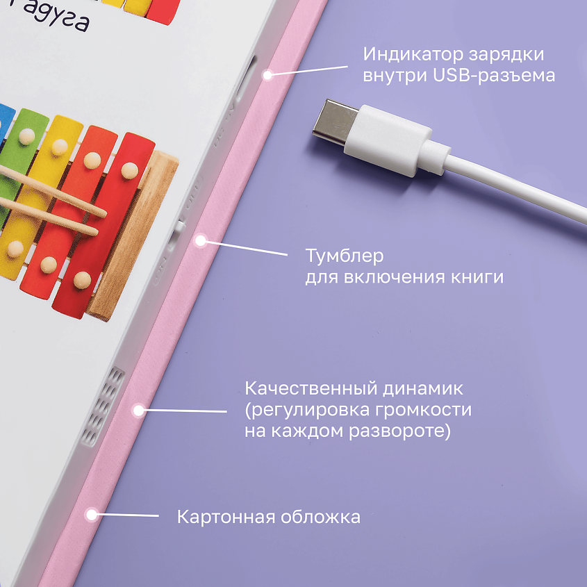 BERTTOYS Говорящая музыкальная книга для детей Нажималка Цвета – фото 6