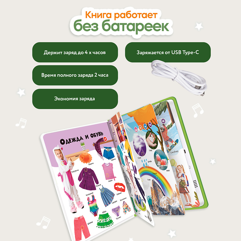 BERTTOYS Говорящая книга для детей Большая Нажималка Я и Мир Вокруг – фото 13