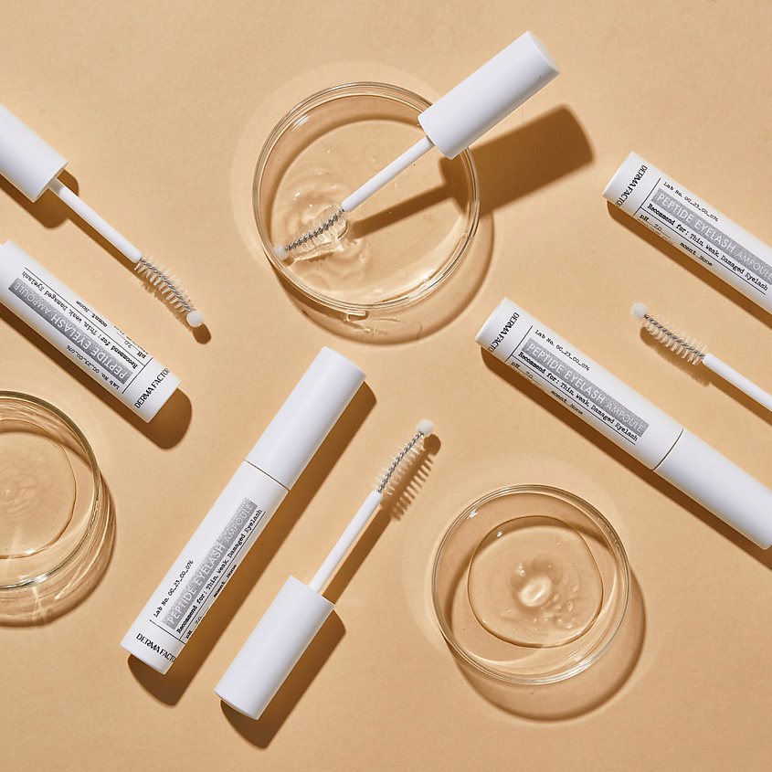 DERMA FACTORY Сыворотка для роста бровей и ресниц с пептидами Peptide eyelash ampoule – фото 5