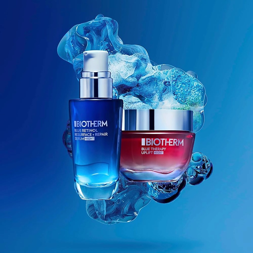 BIOTHERM Ночной подтягивающий и укрепляющий крем с пептидами Blue Therapy Uplift Night – фото 2