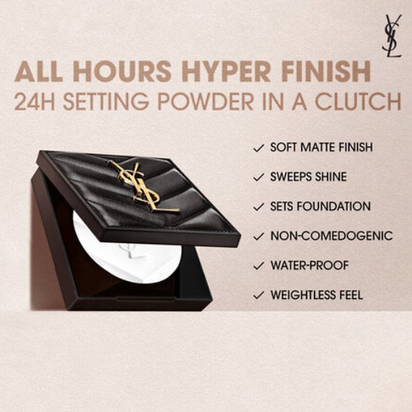 YVES SAINT LAURENT Компактная матирующая пудра ALL HOURS HYPER FINISH, 5.0 – фото 3