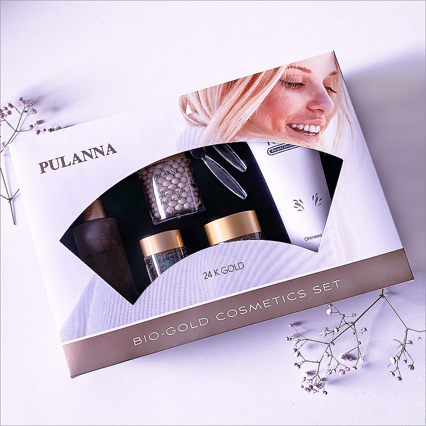 PULANNA Подарочный набор уход за лицом антивозрастной с золотом и пептидами – фото 8