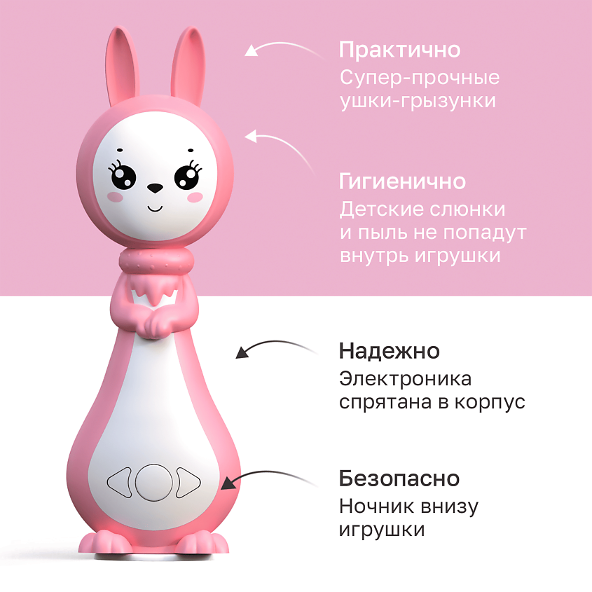 BERTTOYS Интерактивная игрушка Зайчик Няня для новорожденных детей – фото 3