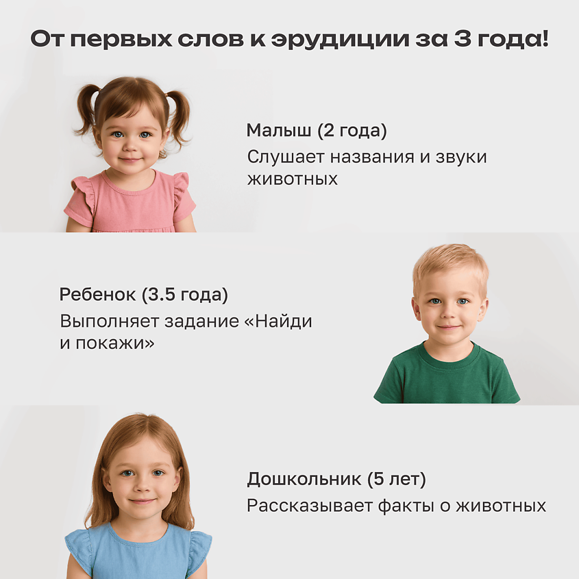 BERTTOYS Говорящая интерактивная книга для детей Животные – фото 18