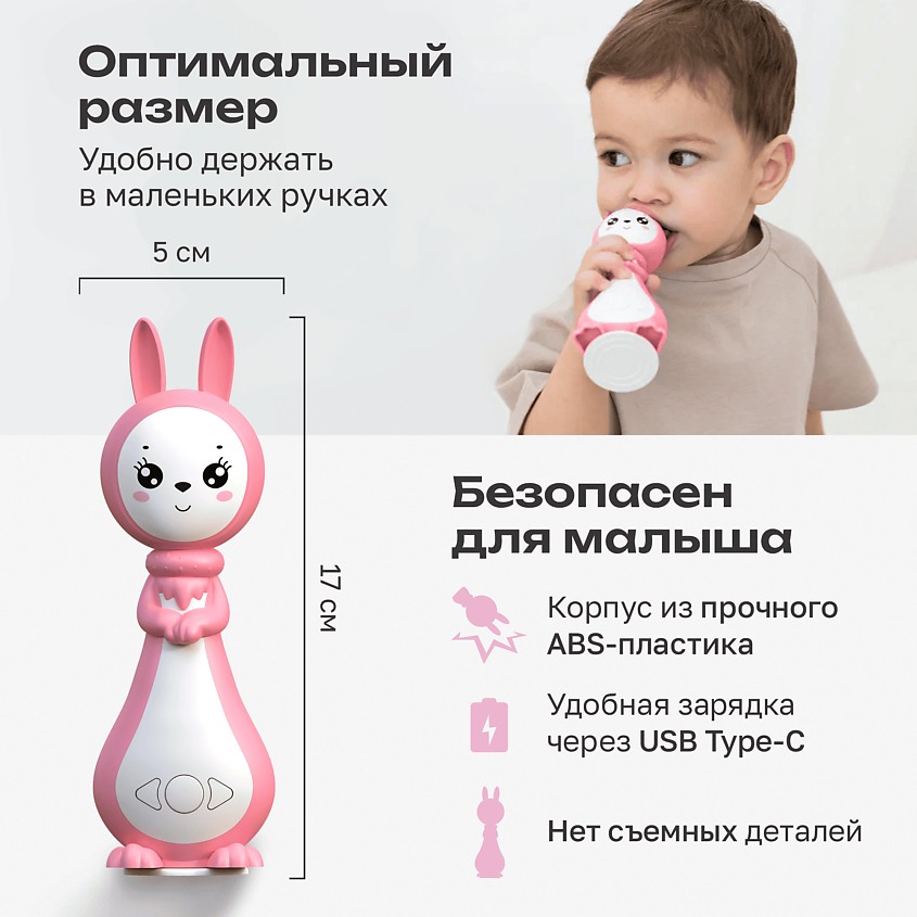 BERTTOYS Интерактивная игрушка Зайчик Няня для новорожденных детей – фото 12