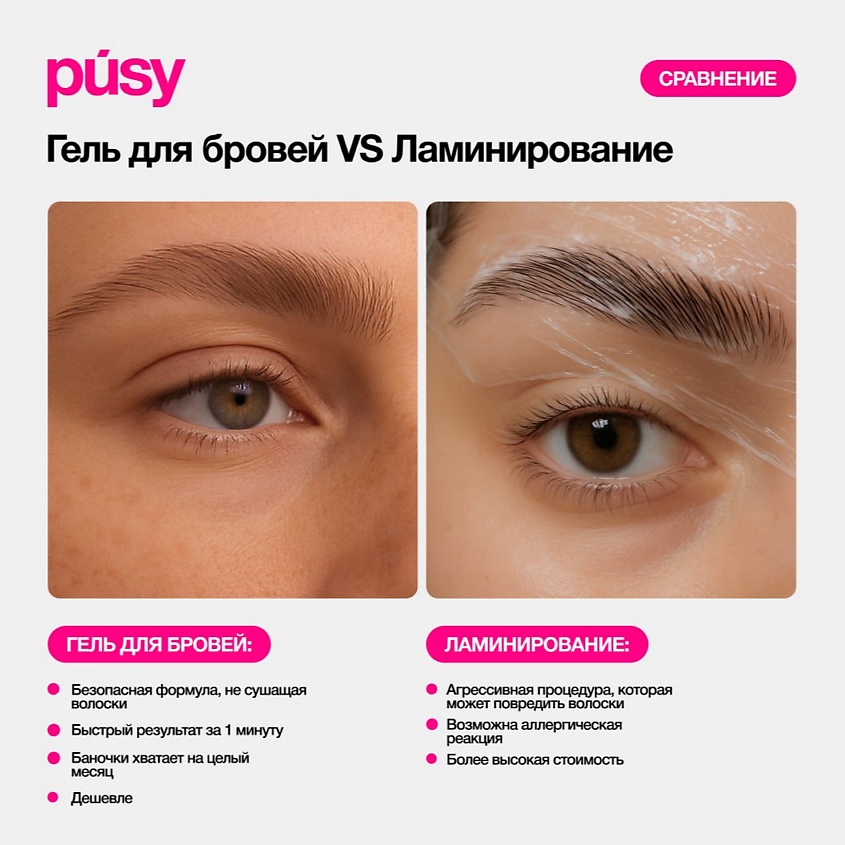 PUSY Мини супергель для бровей – фото 5