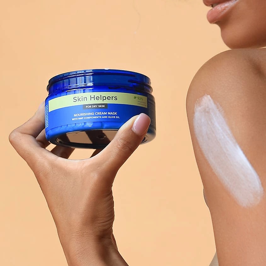 SKIN HELPERS Питательная крем-маска для сухой кожи с компонентами NMF и маслом оливы – фото 4
