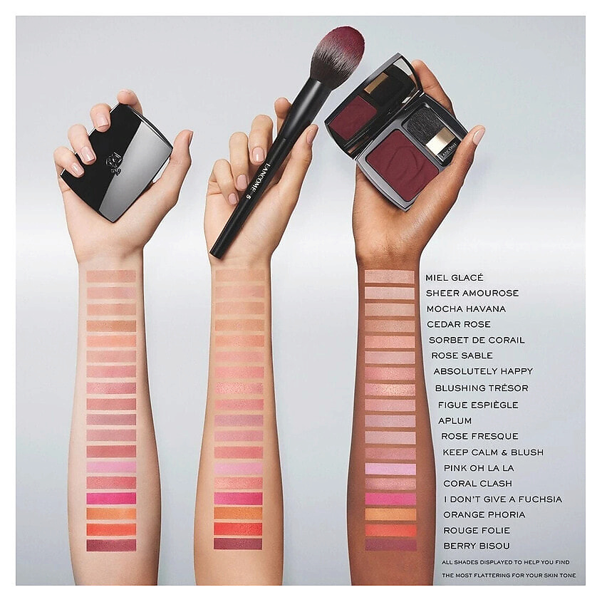 LANCOME Компактные шелковые румяна с кистью Blush Subtil, 800 Orange Phoria – фото 3