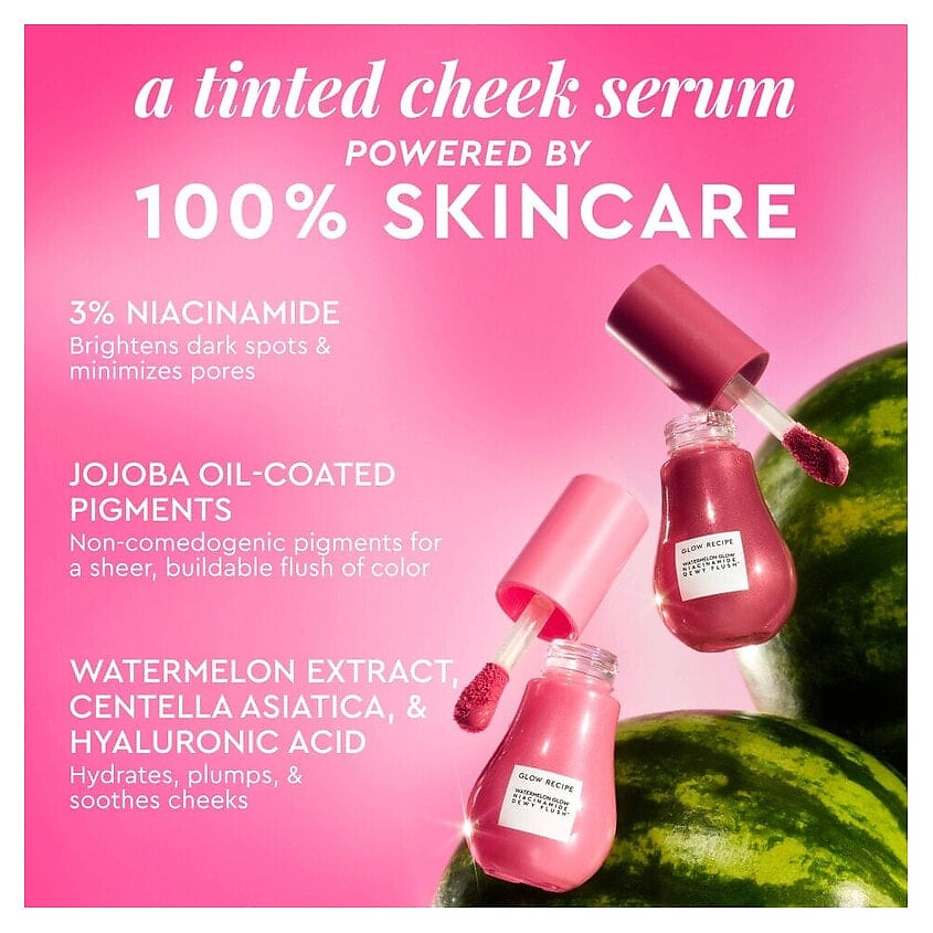 GLOW RECIPE Сыворотка-румяна Watermelon Glow Niacinamide Dewy Flush Brightening – фото 13