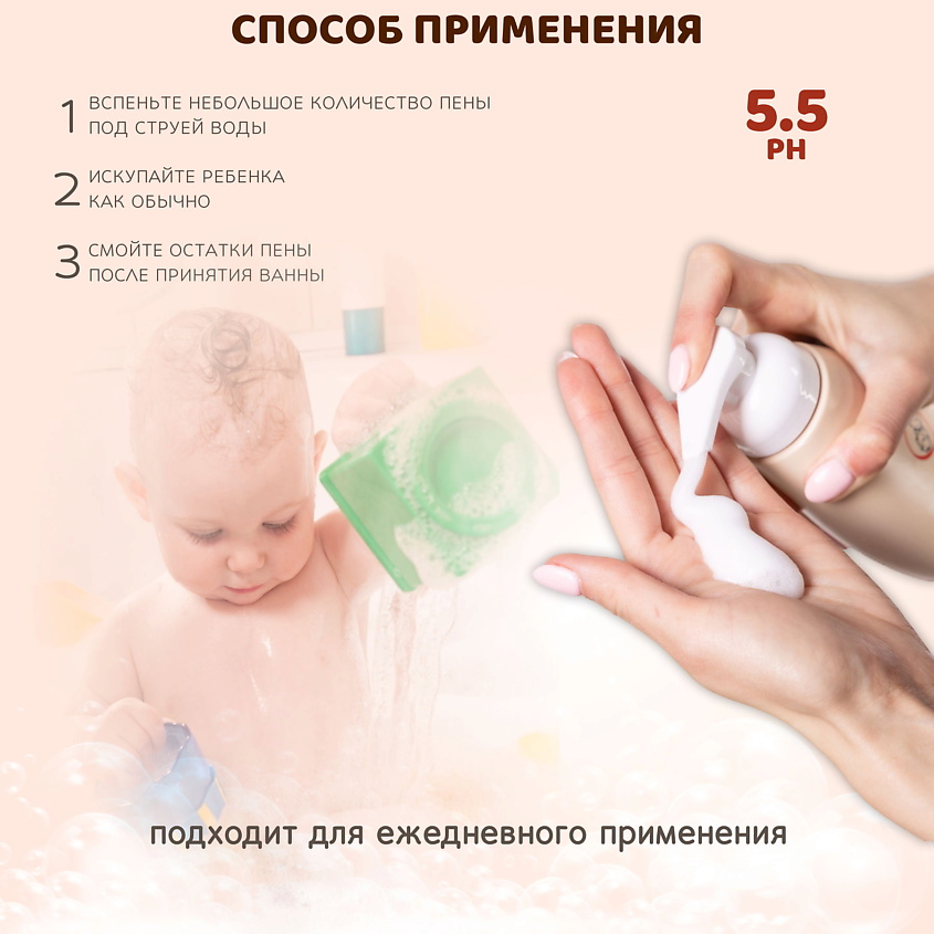 KENVA Детская пенка для купания шампунь и гель для душа – фото 7