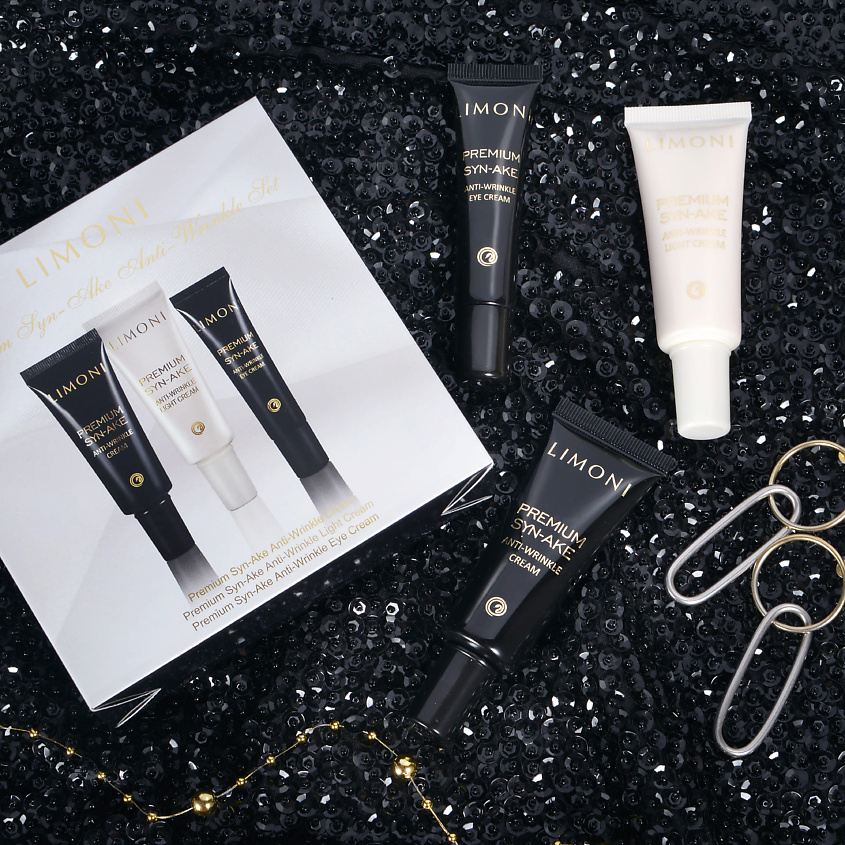 LIMONI Набор для лица Premium Syn-Ake mini Set (Cream+Light Cream+Eye Cream) – фото 3