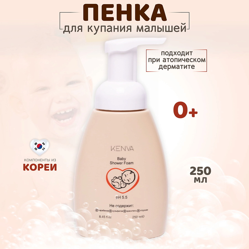 KENVA Детская пенка для купания шампунь и гель для душа – фото 6