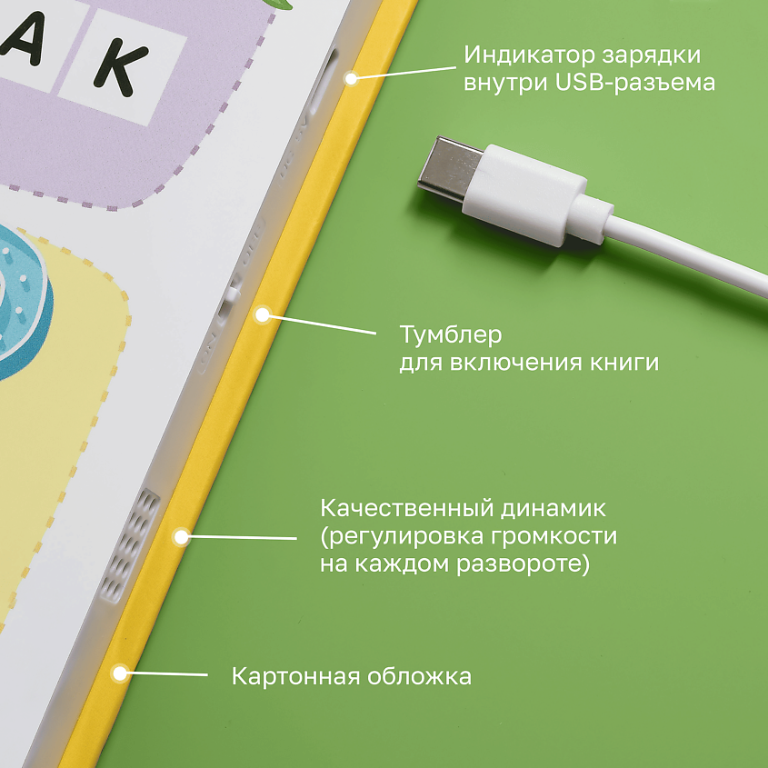 BERTTOYS Говорящая музыкальная книга Нажималка Русский Алфавит – фото 14