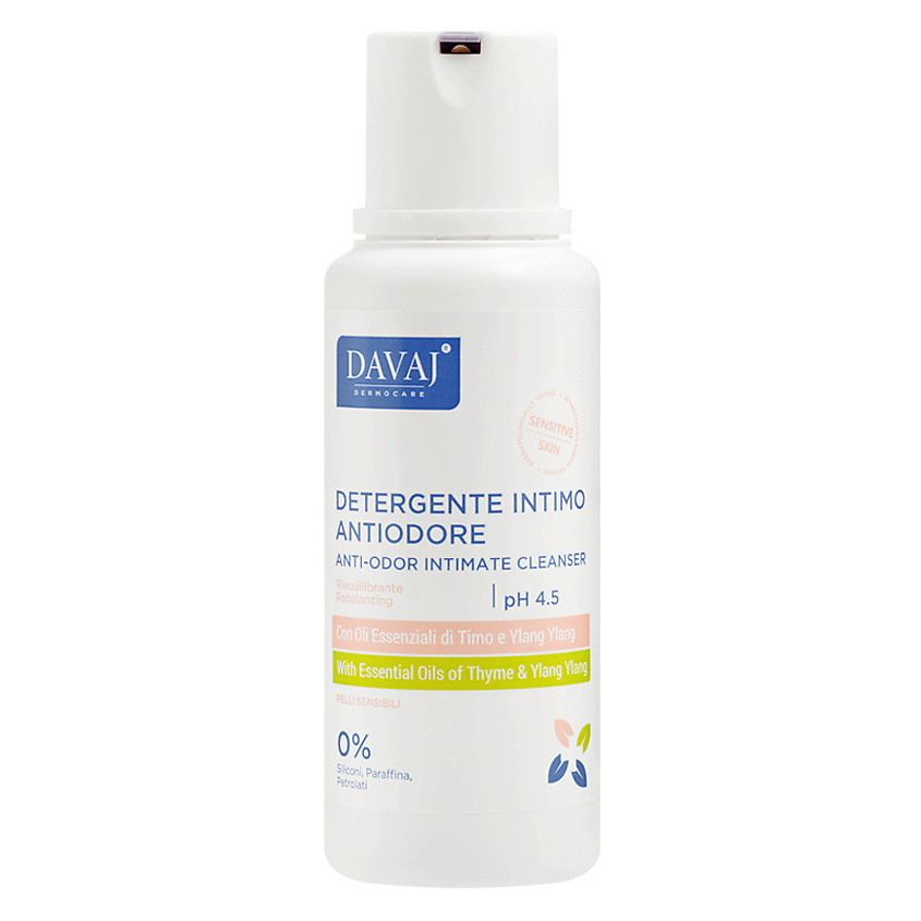 DAVAJ Средство для интимной гигиены с маслом тимьяна и иланг-иланга Anti0Odor Intimate Cleanser – фото 1