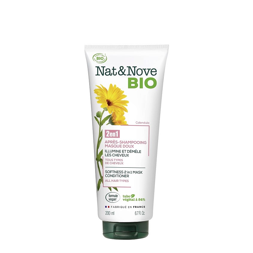 KERANOVE Маска-кондиционер 2 в 1 для всех типов волос Календула Nat & Nove Bio Mask Conditioner – фото 2