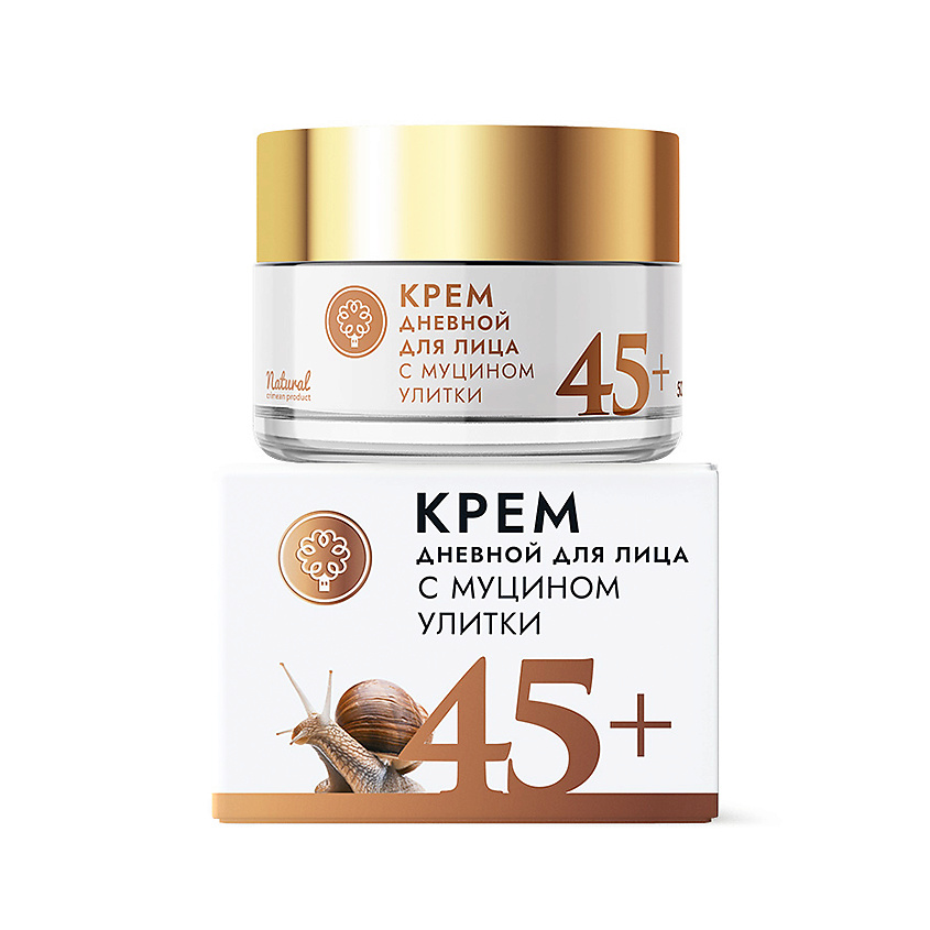 ДОМ ПРИРОДЫ КРЫМСКАЯ МАНУФАКТУРА Крем для лица с муцином улитки дневной 45+ – фото 2