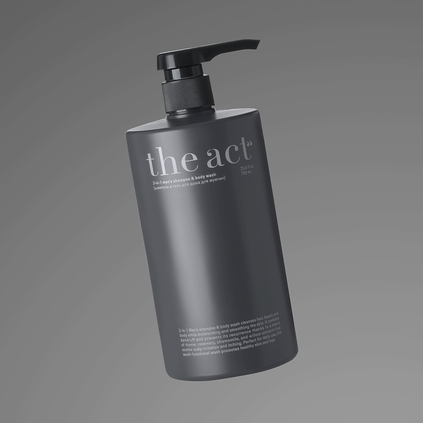 THE ACT Шампунь и гель для душа для мужчин 3в1 – фото 1
