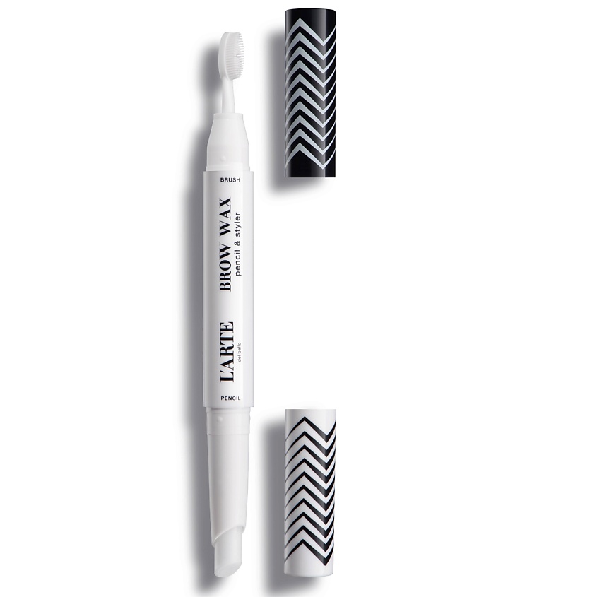 L'ARTE DEL BELLO Воск-карандаш для фиксации бровей Brow wax pencil & styler, прозрачный – фото 1