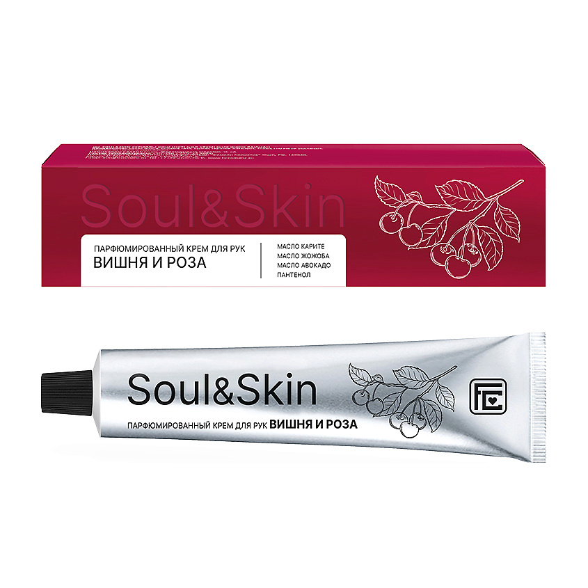 FAMILY COSMETICS Парфюмированный крем для рук "Вишня и Роза" серии "Soul&Skin" – фото 2