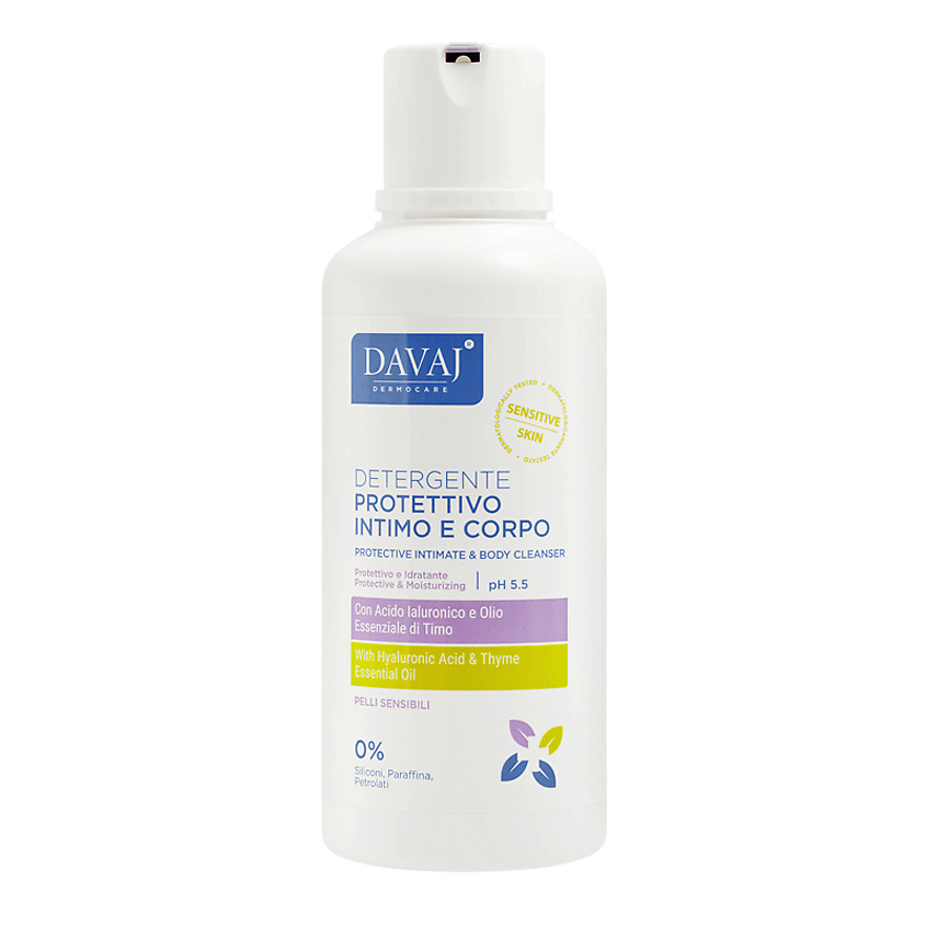 DAVAJ Средство для тела и интимной зоны с гиалуроновой кислотой Protective Intimate & Body Cleanser – фото 1