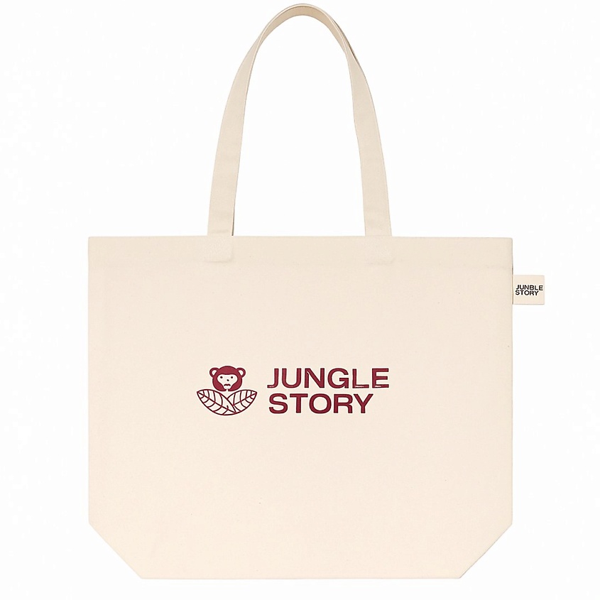 JUNGLE STORY Шоппер через плечо бежевый из хлопка – фото 2
