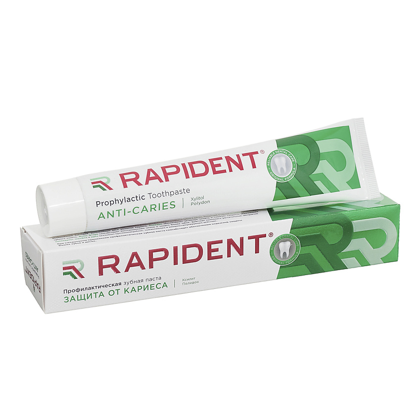 RAPIDENT Зубная паста с ксилитом и ионами фтора, защита от кариеса – фото 1