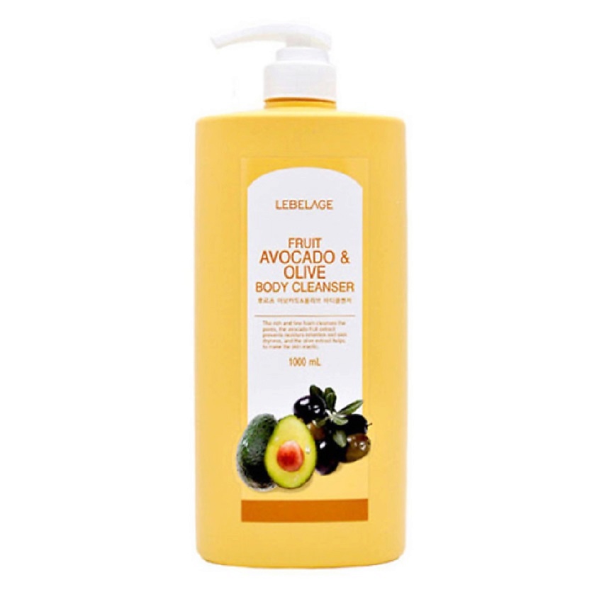 LEBELAGE Гель для душа с авокадо и оливы FRUIT AVOCADO & OLIVE BODY CLEANSER – фото 2
