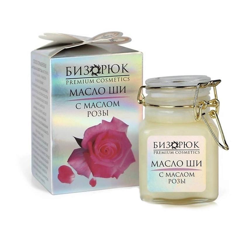 БИЗОРЮК Масло Ши для лица, волос и тела с маслом розы – фото 2