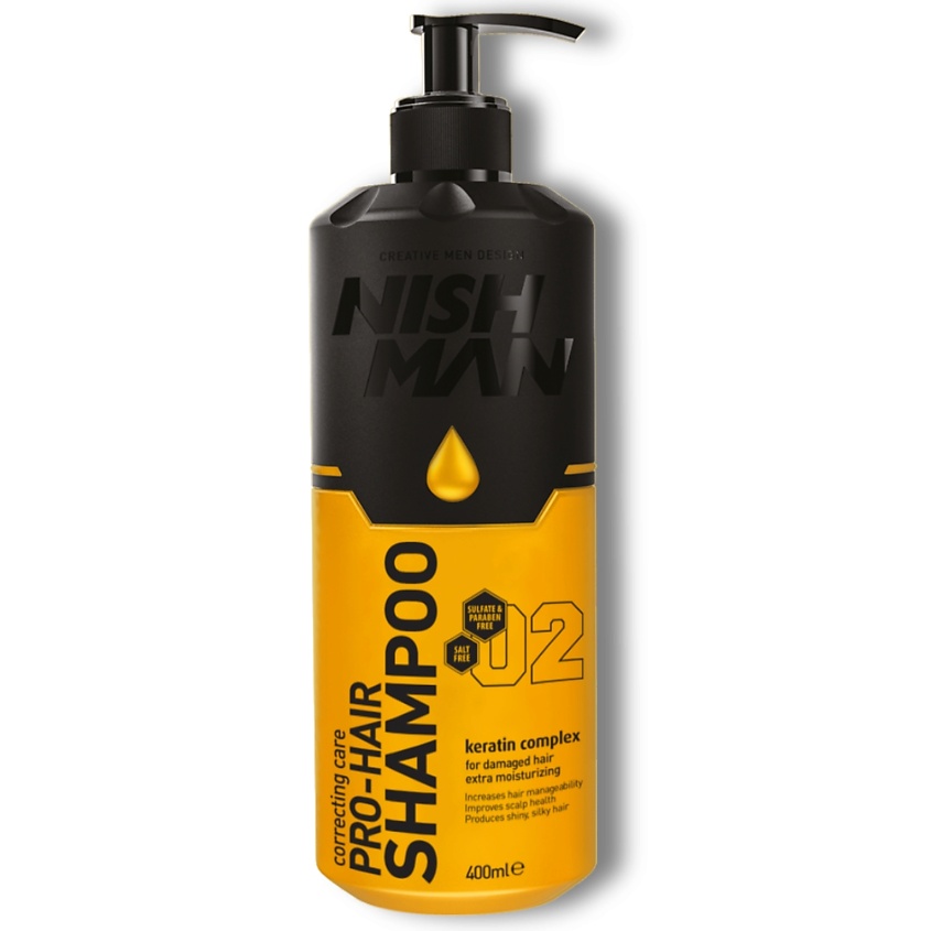 NISHMAN Шампунь для волос NISHMAN Professional hair shampoo 01 (SALT&PARABEN FREE) – фото 2