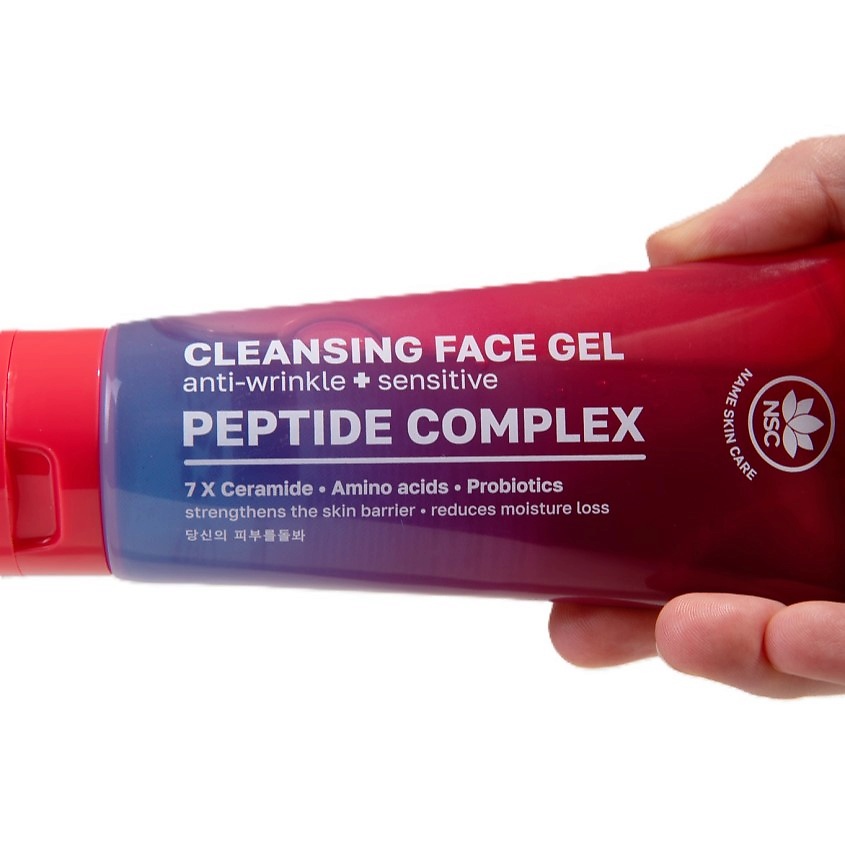 NAME SKIN CARE Очищающий гель для умывания с Пептидным комплексом и Церамидами Cleansing Face Gel Anti – Wrinkle + Sensitive Peptide Complex – фото 2