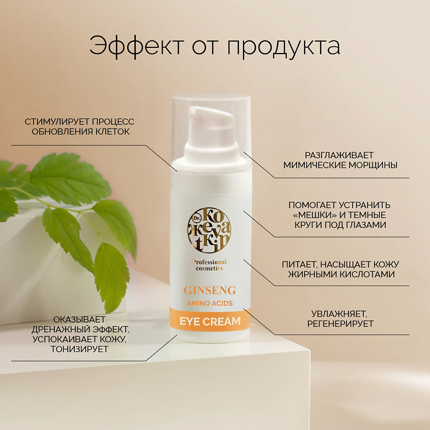 DR.KOЖEVATKIN Женьшень Крем для кожи вокруг глаз – фото 2