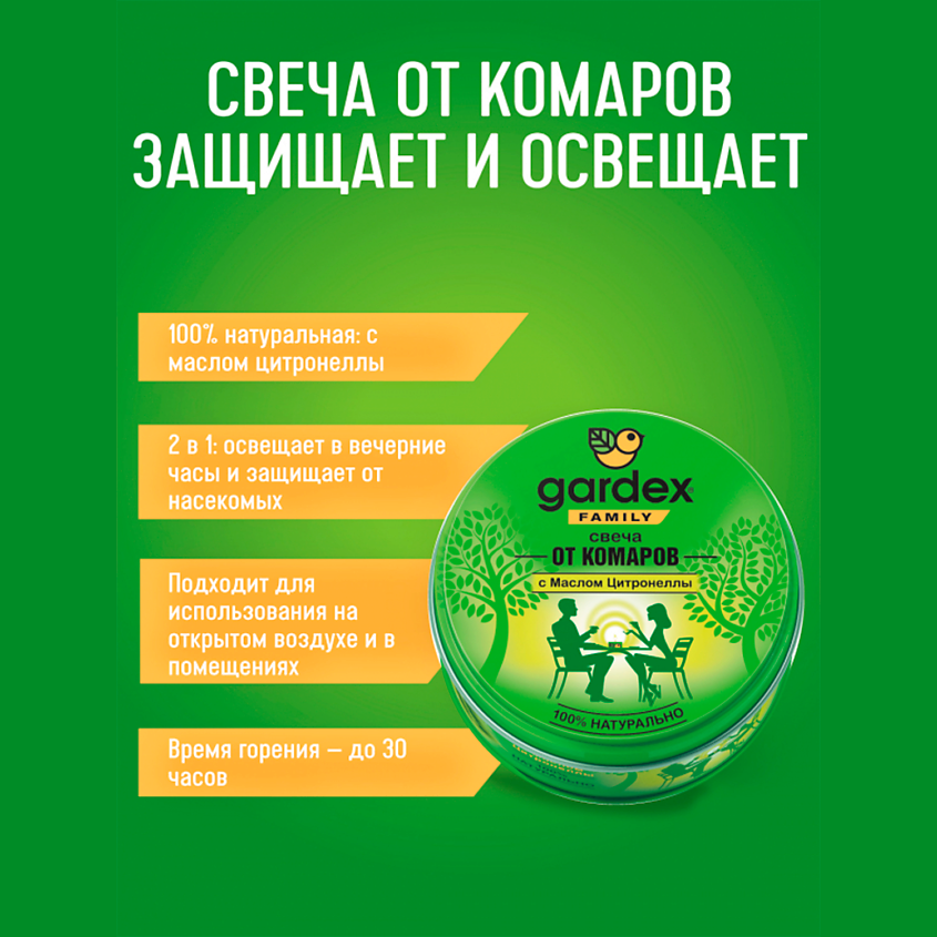 GARDEX Family Свеча репеллентная от комаров – фото 2
