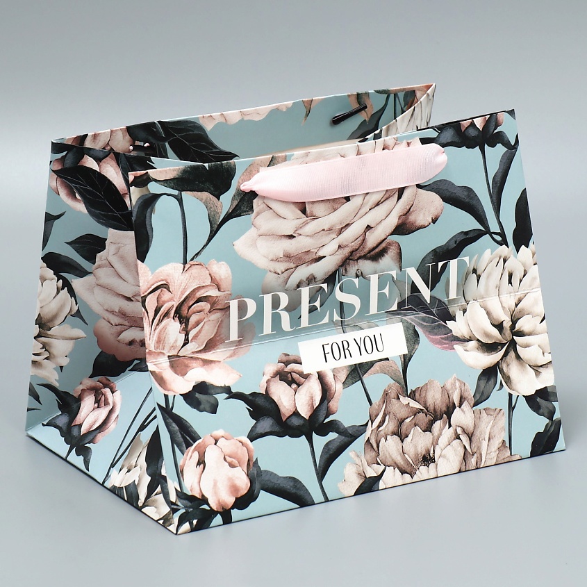 ДАРИТЕ СЧАСТЬЕ Пакет подарочный с широким дном "For you" – фото 3