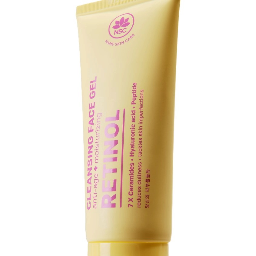 NAME SKIN CARE Гель для умывания с Ретинолом и Гиалуроновой кислотой Cleansing Face Gel Anti – Age + Moisturizing Retinol – фото 2