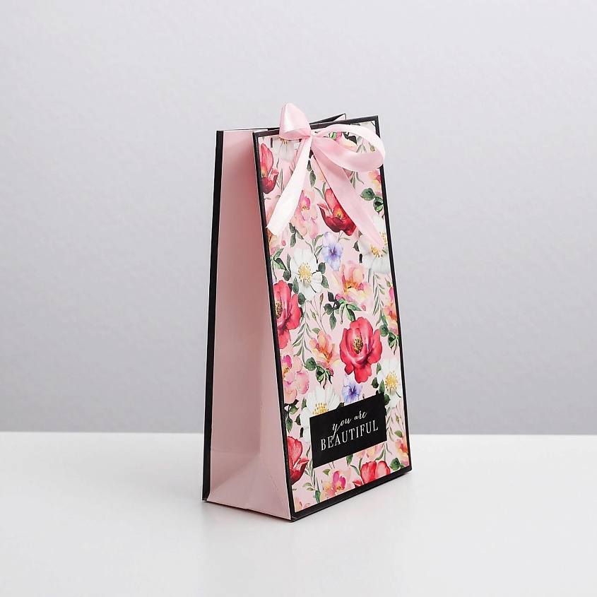 ДАРИТЕ СЧАСТЬЕ Пакет подарочный с лентой "You are beautiful" – фото 2