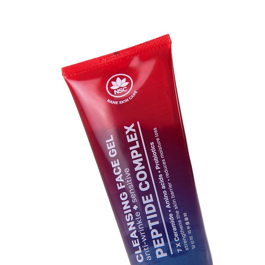 NAME SKIN CARE Очищающий гель для умывания с Пептидным комплексом и Церамидами Cleansing Face Gel Anti – Wrinkle + Sensitive Peptide Complex – фото 3