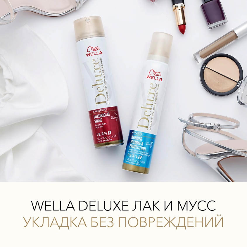 WELLA Лак для волос Deluxe LUXURIOUS SHINE суперсильная фиксация – фото 2