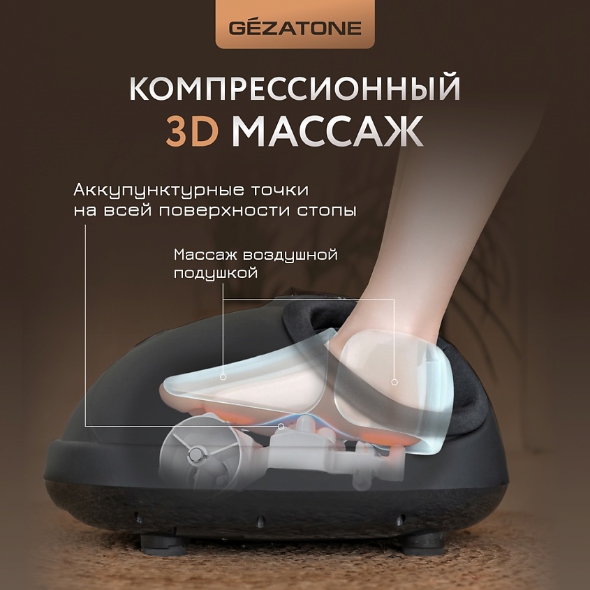 GEZATONE Массажер для ног электрический лимфодренажный AMG714 – фото 11