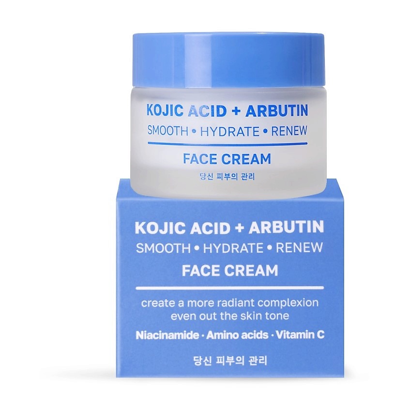 NAME SKIN CARE Крем для лица выравнивающий с Койевой кислотой и Арбутином Kojic Acid + Arbutin Smooth Hydrate Renew Face Cream – фото 2