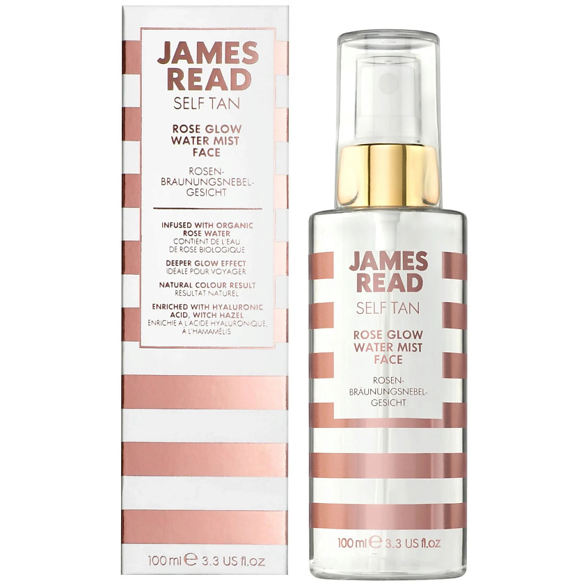 JAMES READ Спрей-автозагар для лица интенсивное сияние ROSE GLOW WATER MIST FACE – фото 2
