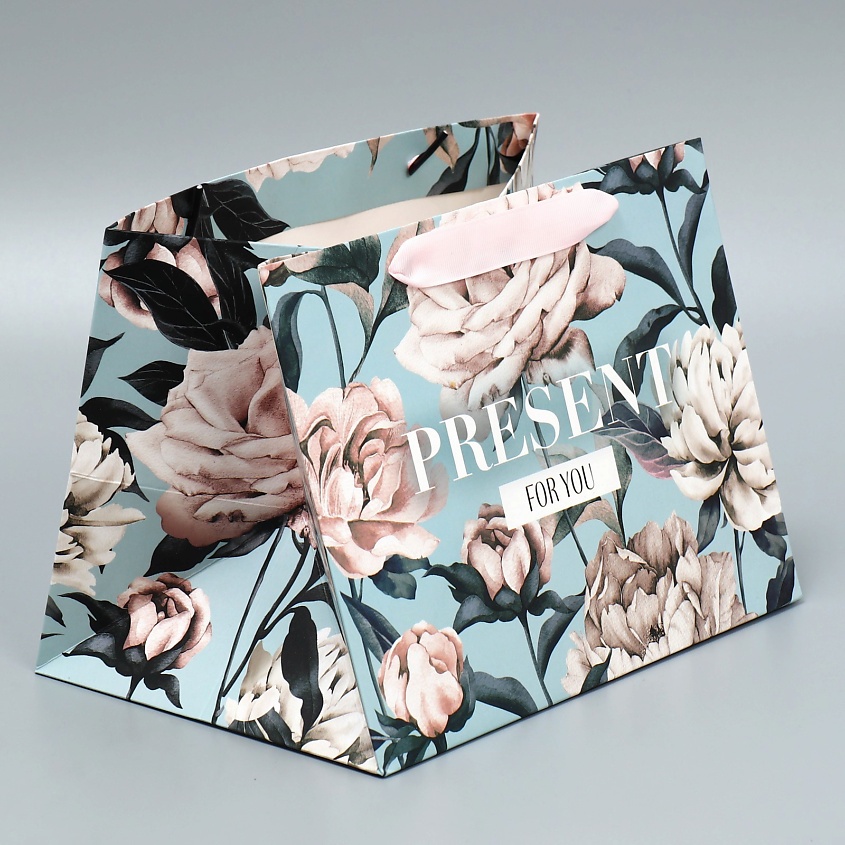 ДАРИТЕ СЧАСТЬЕ Пакет подарочный с широким дном "For you" – фото 2