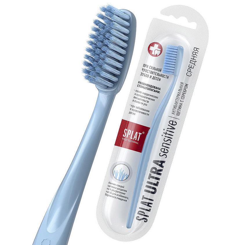 SPLAT Инновационная зубная щетка средней жесткости Professional Sensitive Medium – фото 1