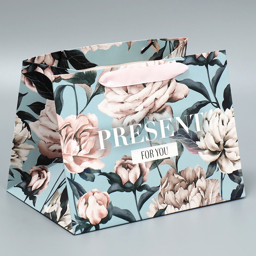 ДАРИТЕ СЧАСТЬЕ Пакет подарочный с широким дном "For you" – фото 1