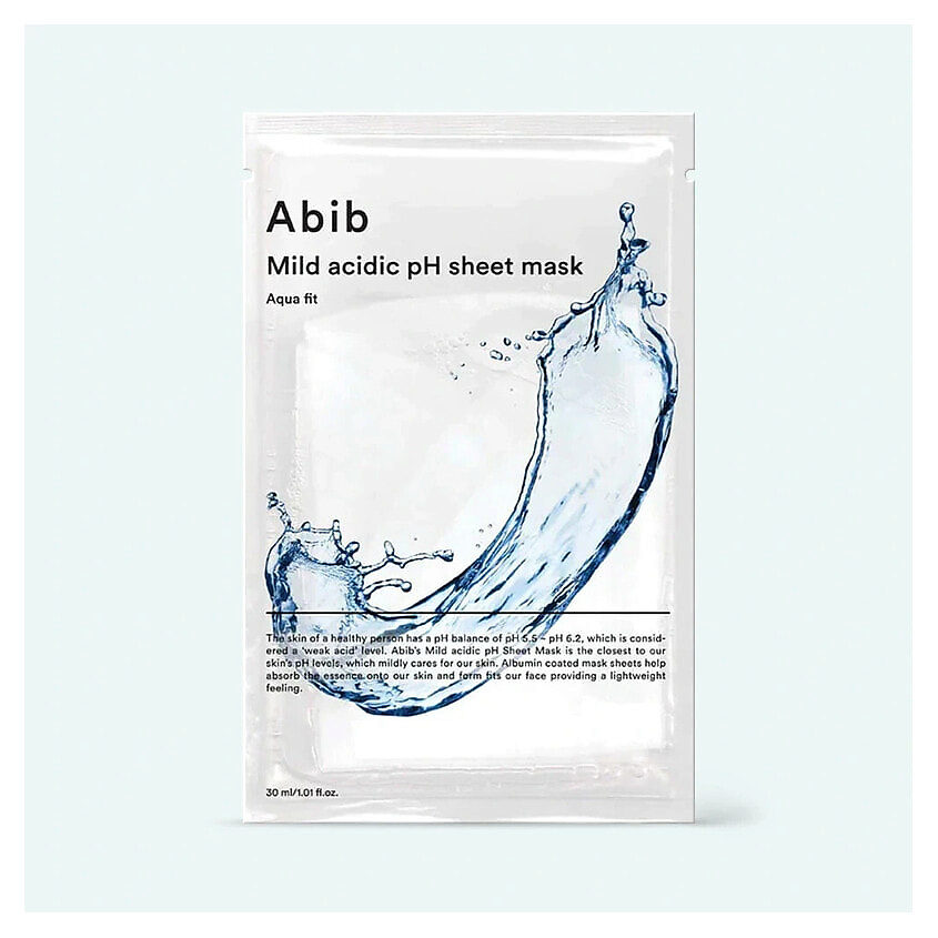 ABIB Увлажняющая тканевая маска Mild Acidic pH Sheet Mask Aqua Fit – фото 1