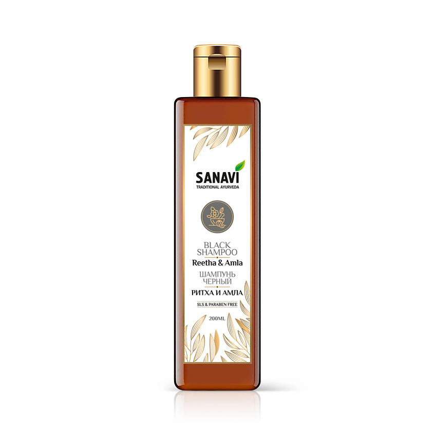 SANAVI Шампунь черный ритха и амла (Reetha Amla Shampoo) – фото 1