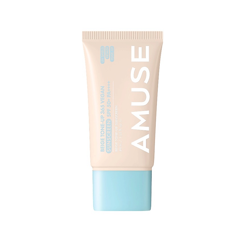 AMUSE Крем для лица солнцезащитный тонирующий SPF 50+ PA++++ Beige Tone-Up 365 Vegan Sunscreen – фото 1