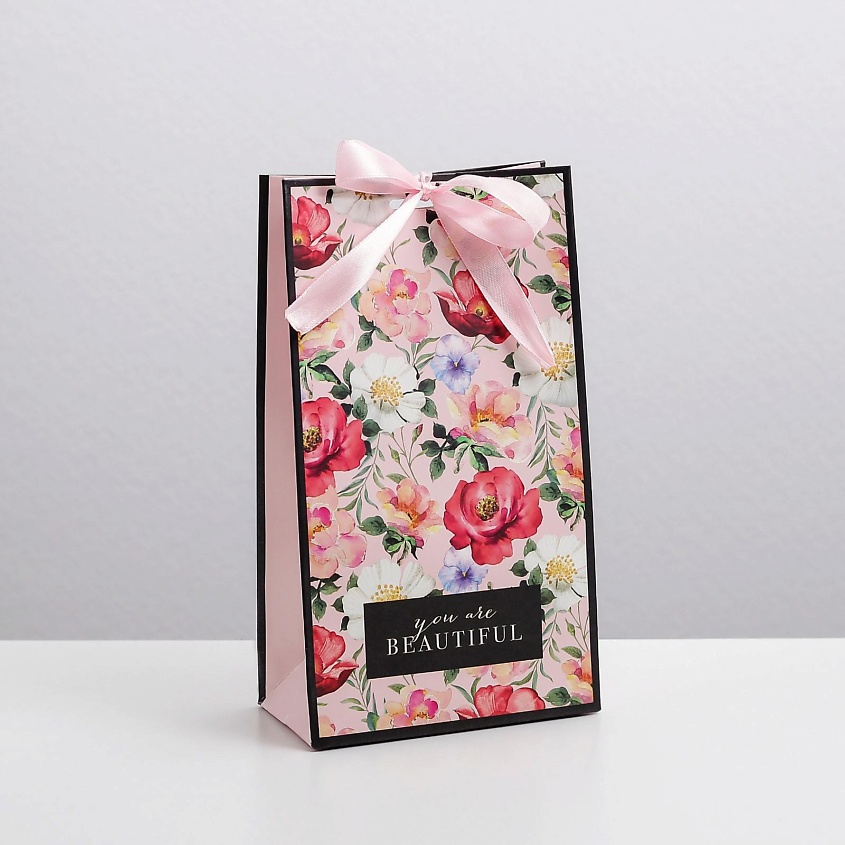 ДАРИТЕ СЧАСТЬЕ Пакет подарочный с лентой "You are beautiful" – фото 1